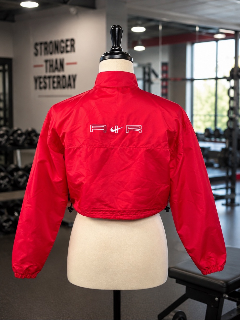 Vintage Nike air, satin cropped jacket